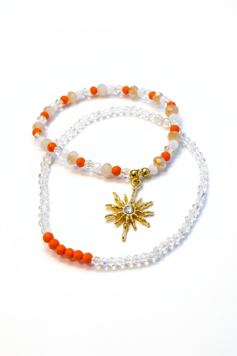 Coral Bracelet & Anklet Duo