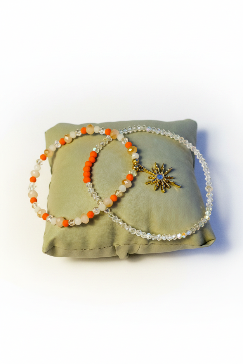 Coral Bracelet & Anklet Duo